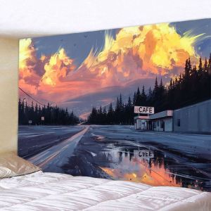 VIKAMA Không Gian Phi Hành Gia Hành Tinh Tấm Thảm Hệ Mặt Trời Ấm Áp Nền Treo Tường Để Trang Trí Phòng Polyester In Không Dệt