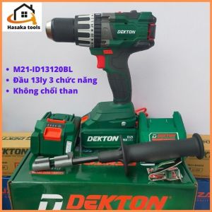 Máy khoan pin Dekton 21V M21-ID13120BL máy không chổi thanđầu 13ly có 3 chức năng