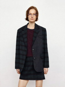 URLAZH | Retro Intellectual Style Checked Pattern Casual Loose Fit Long Sleeve Jacket