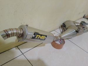 Knalpot vespa buang kanan stainles