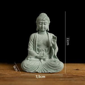 Đá Sa Thạch Xanh Tượng Phật Vật Trang Trí Sáng Tạo Thiền Cá Aquascape Trà Trung Quốc Ủng Hộ Trang Trí Nhà Điêu Khắc Chủ Đề Phật Giáo