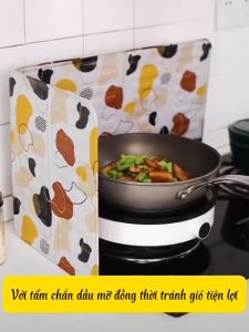 Tấm chắn dầu mỡ tấm chắn gió cách nhiệt dùng cho nấu ăn vách ngăn chắn gió nhiều hình dễ lau chùi  dieulinhshop