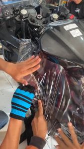 Stiker Skotlet Transparan Putih Bening Glossy Sticker Motor Transparan Anti Gores