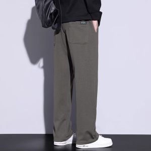 กางเกงขายาวทรงตรงผ้ากำมะหยี่ผสมโพลีเอสเตอร์ ทรงหลวม ทรงตรง กางเกงขายาวทรงลำลองสำหรับผู้ชาย Vancl