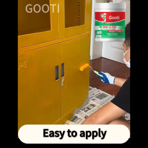 GOOTI Water-based Anti-Corrosion Primer Metal Paint With Rust-converting For Color-Coated Steel Tile Renovation Semi-Gloss Rust Removal Quick-Drying Odorless Eco-friendly