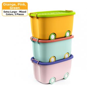 Attractive Baby Toy Storage Box with Wheels