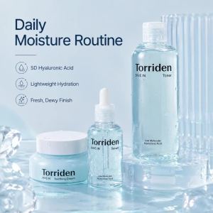 Torriden | Bộ 3 Sản Phẩm Dưỡng Da Torriden DIVE-IN HA Toner Serum Kem Dưỡng Ẩm Làm Dịu Da Khô Nhạy Cảm Chăm Sóc Da Mặt Hàn Quốc Dưỡng Ẩm Cho Làn Da.
