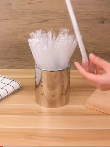 Thick Straw 100pcs/pack Individual Pack Drink Straws Boba Pearl Milk Tea Zagu Straws Thick Straw