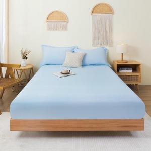 Dustproof Comfortable Cotton Plain Bed Sheet
