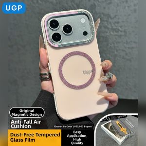 UGP | Magnetic Premium Luxurious Diamante Frame Pink Full Cover Anti-Drop Phone Case