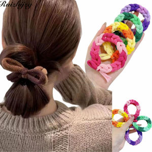 Ruizhijzg ที่รัดผมสำหรับผู้หญิงที่มัดผมแบบยางยืดสำหรับเครื่องประดับผมกำมะหยี่มัดผมสำหรับผู้หญิงที่รัดผมที่แต่งผมสวยหรูผ้าคาดศีรษะคู่และที่คาดผม