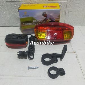 lampu Sen LED belakang UNITED lampu sepeda 8 Suara + Lampu + Rem +Sen(include baterai)
