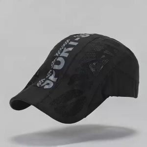 Letter Printed Quick Dry Breathable Mesh Running Sunhat Summer An-ti UV Sports Tennis Golf Baseball Cap Newsboy Beret Hat Visors