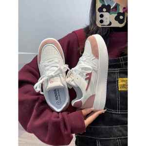 Womens Thick Bottom Sneakers Casual Versatile Spring Autumn New Style Flat Heel Rubber Outsole round Toe Fashionable Wedding Shoes
