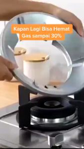 Alas Tatakan Kompor Gas & Cover Pelindung Aluminium Model Bulat