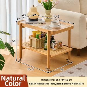 MANHAOSHI | Moveable Small Living Room Side Table Trolley