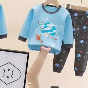 พร้อมส่งในไทย ชุดนอนเด็ก แขนยาวขายาว ลายใหม่