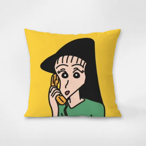 Crayon Xiaoxin Pillow Cartoon Anime Cushion Bedroom Pillow Cover Seat Back Sofa Cushion Cover Car Back