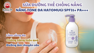 SỮA DƯỠNG THỂ CHỐNG NẮNG NÂNG TONE DA HATOMUGI SPF31+ PA+++ (CHAI 250ML) HÀNG NHẬT NỘI ĐỊA