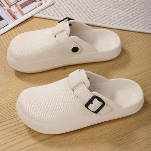 Maternity Slippers Womens Spring Summer Open Toe Anti-Slip Flat Heel Easy Wear Daily Fashion Single Shoes round Toe EVA Sole