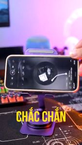 Giá Đỡ Điện Thoại Máy Tính Bảng Xoay 360 Gấp Gọn Nhôm Để Bàn Livestream Xem Phim