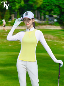 TY | Long Sleeve Polo Shirt Collar Half Zip Golf T-Shirt