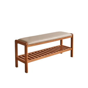 Little Carpenterr Rak Kayu Kasut Bangku Tukar Kasut Wood Shoe Storage Bench Entryway Shoe Storage Rack Shoe Changing Bench Stool