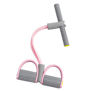 Elastic Pull Rope 4 Tube Yoga Pedal Puller Resistance Bands Fitness Equipment for Abdomen Waist Arm Muscle Training Exercise