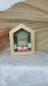 Kotak Kayu Bentuk Rumah Tempat Perhiasan Cincin untuk Seserahan Lamaran Pernikahan - KC Rumah