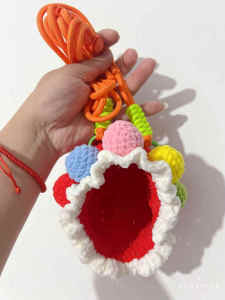 Mayday Fanset Felted Knitted Carrot Headwear Crochet Crossbody Bag for Plush Toys Boys And Girls Universal Fashion Style