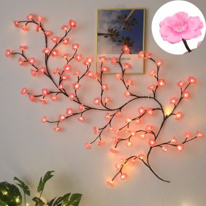 Cherry Tree Branch Lights USB Powered Blossom Branch Decoration Night Lights for Home Wall Cherry Enchanted Willow Vine Lights