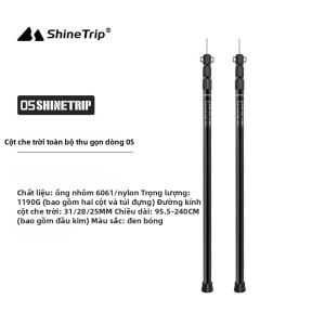 ShineTrip | Cọc Nhôm Hợp Kim Kéo Dài Có Thể Điều Chỉnh Cho Lều & Bạt