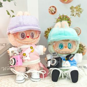 DADOMYD Labubu Time To Chill Filled Labubu Doll Hat Dress Up Macaron Doll Sweater Only Sell Clothes Sun Visor For 15cm Labubu Doll