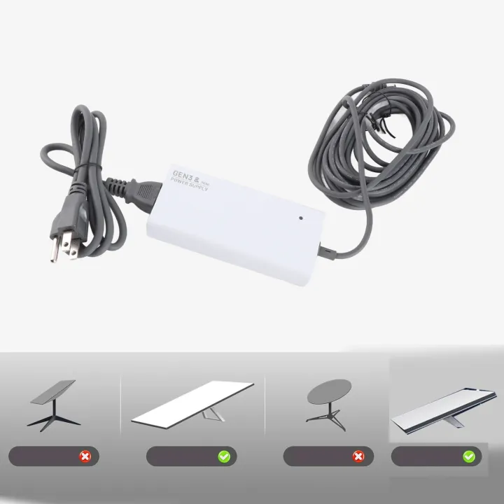 144W Power Supply for Starlink Gen 3 and for Mini Device Adapter Charger 2.0A Input 48V 3.0A Output 16.4FT DC Cord 3.3FT AC Cord