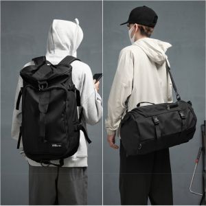 Large Capacity Sports Backpack Mens Outdoor Climbing Bag Multi-Functional Double Shoulder Bag Can Be Crossbody Cycling Bag