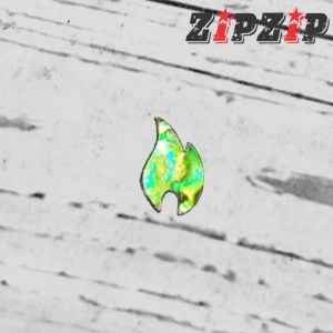 Miếng dán Emblem logo ngọn lửa xà cừ thật dán trang trí Zippo