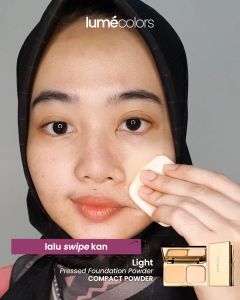 Lumecolors Bedak Padat Compact Powder Matte Glowing Tahan Lama Waterproof Anti Air Luntur Untuk Kulit Berminyak Sensitif Two Way Cake Official Store Warna Neutral