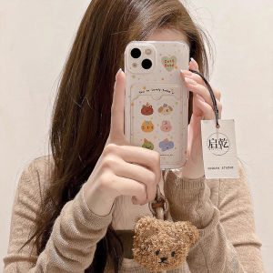 Colorful Splatter Bear Silicone Phone Case Full Protection for S24 Ultra S25 New Model S23 Anti-Fall S22 Supreme Edition S21 A73 Korean Women Note20 S10/S9+ Protective Cover