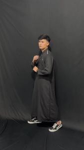 Gamis Pria Jubah Model Kancing Lengan Panjang Polos Reguler
