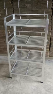 ชั้นวางของ ที่คว่ำจานอลูมิเนียม แบบ 4 ชั้น ซิ้งค์ล้างจาน  ชั้นเสียบคว่ำจานให้แห้ง  ขนาด 60 x 40 x 110 ซม. พร้อมส่ง