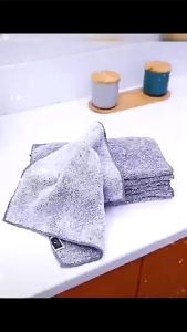 Set 10 Khăn lau bếp đa năng bằng sợi than tre khăn lau tay nhà bếp siêu thấm hút kháng khuẩn