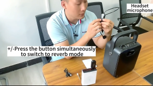 COD TaffSTUDIO HX-W008 Mic Microphone Wireless Clip On Jepit Imam Masjid Mengajar Bando Headset Cas