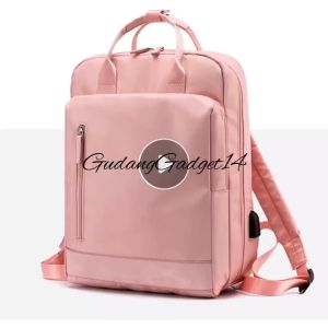 Tas Laptop Backpack Ransel Waterproof 14 15 inch with USB Port