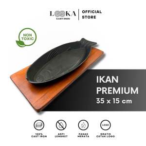 Looka Cast Iron Hot Plate / Piring Steak Ikan Premium