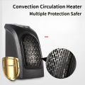 Portable Electric Heater, Plug-In Wall Heater for Rooms, Mini Radiator Fan Warmer, Compact Home Heating Appliance. 