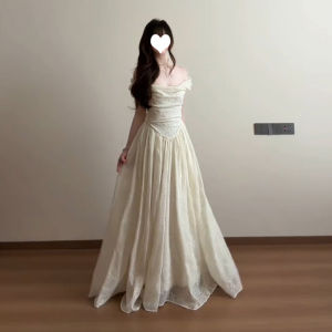 Karrar betsey | Đầm Hè Nữ Elegante Voan Hoa Trắng