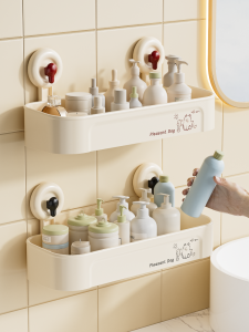HALEXIONG | Suction Cup Wall Mount Shelf Bathroom Kitchen