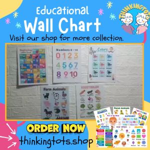 Educational Preschool Kinder Poster Wall Chart Toddlers Learning School Wall Chart thinkingtots.shop