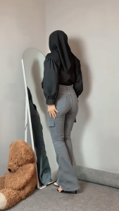 Murah Lebay Cutbray Jeans Wanita Trend Anak Mudah Kekian/Cutbay Cargo Virall Termurah