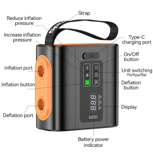 BRS | SUP Pump 22PSI High Flow Outdoor Camping Pump For Air Mattress Kayak Paddle Wireless Portable Electric Outdoor Air Pump